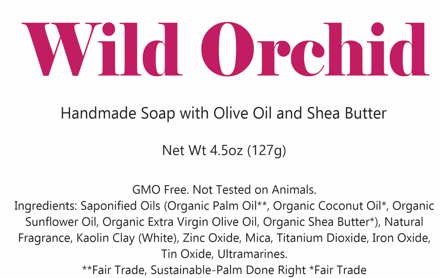 Wild Orchid Organic All Natural Handmade Soap