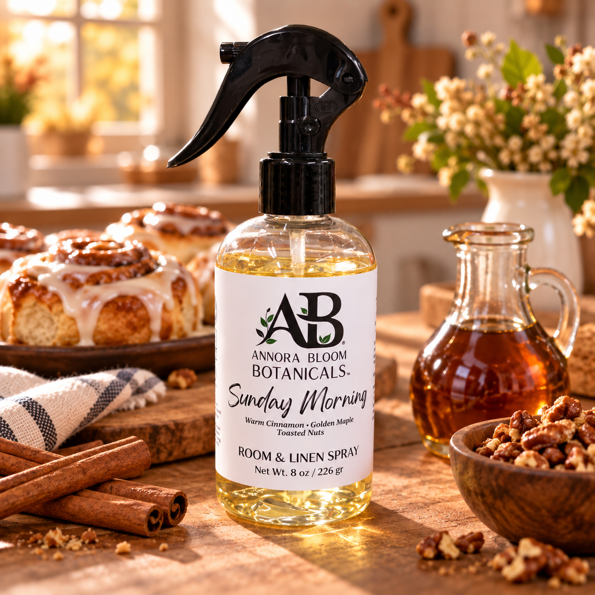 Sunday Morning - Handcrafted Luxury Linen & Room Spray 8 oz - Annora Bloom