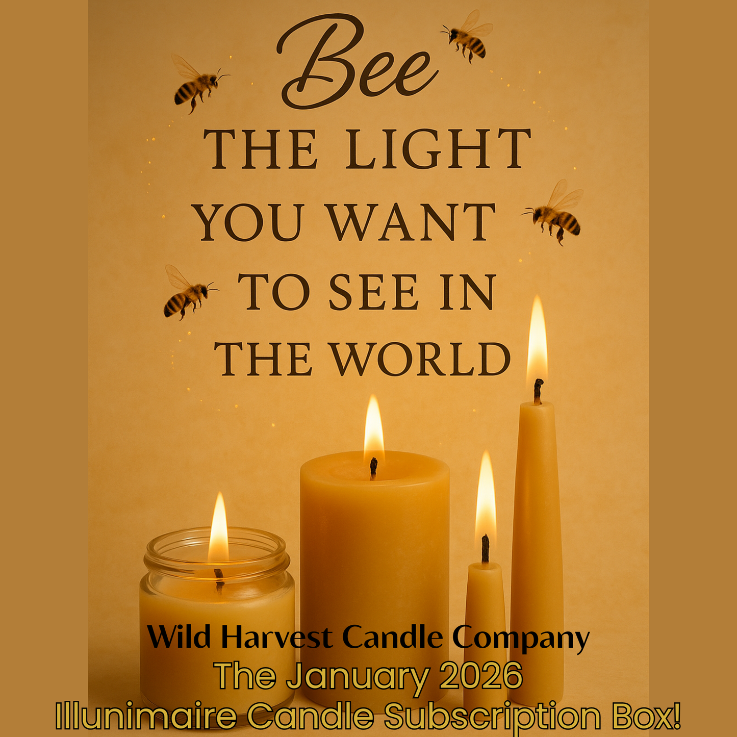 Mini Illuminaire Candle Box – Handcrafted Beeswax Candle & Self-Care Gift Subscription | Wild Harvest & Annora Bloom