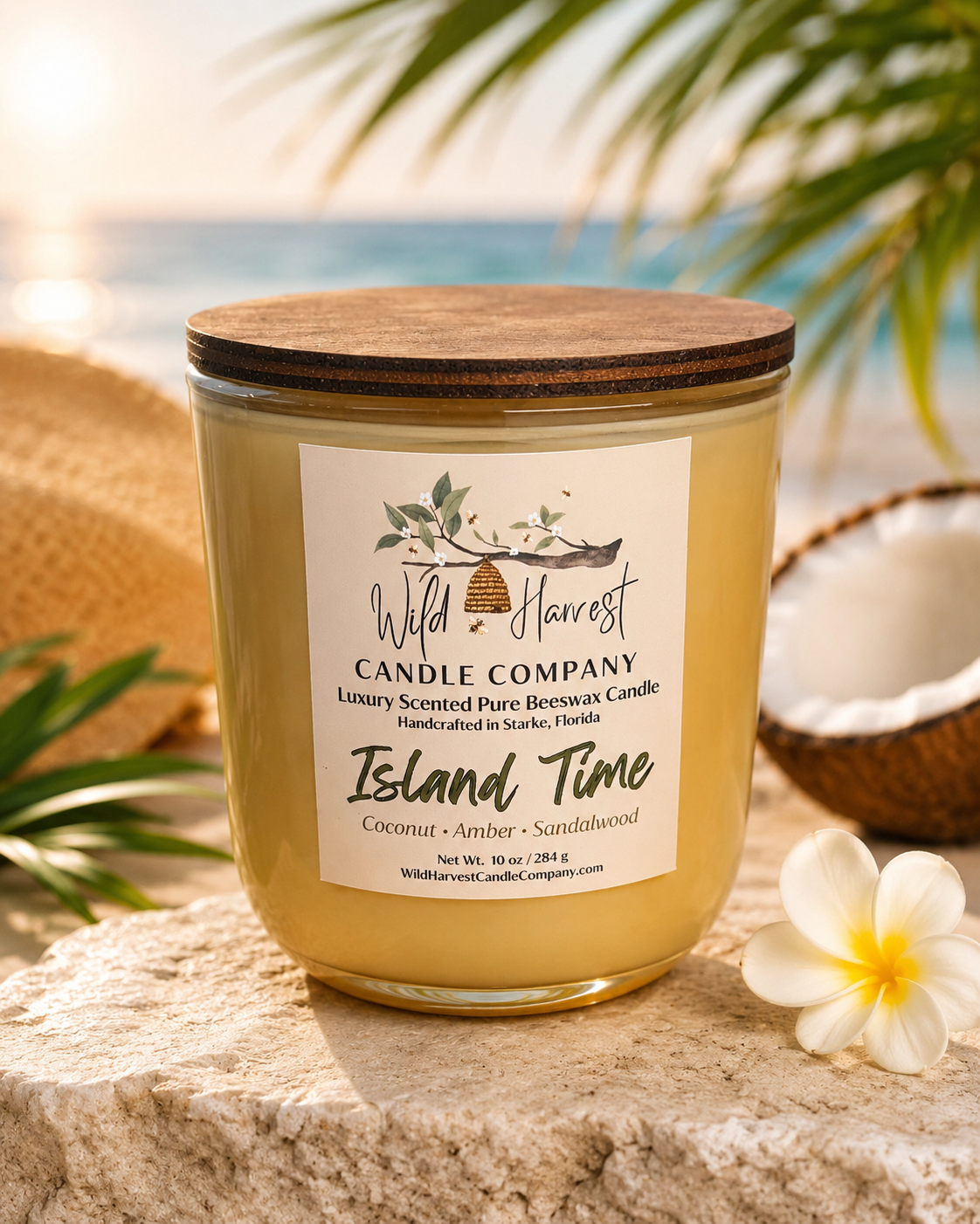 Island Time Beeswax Candle