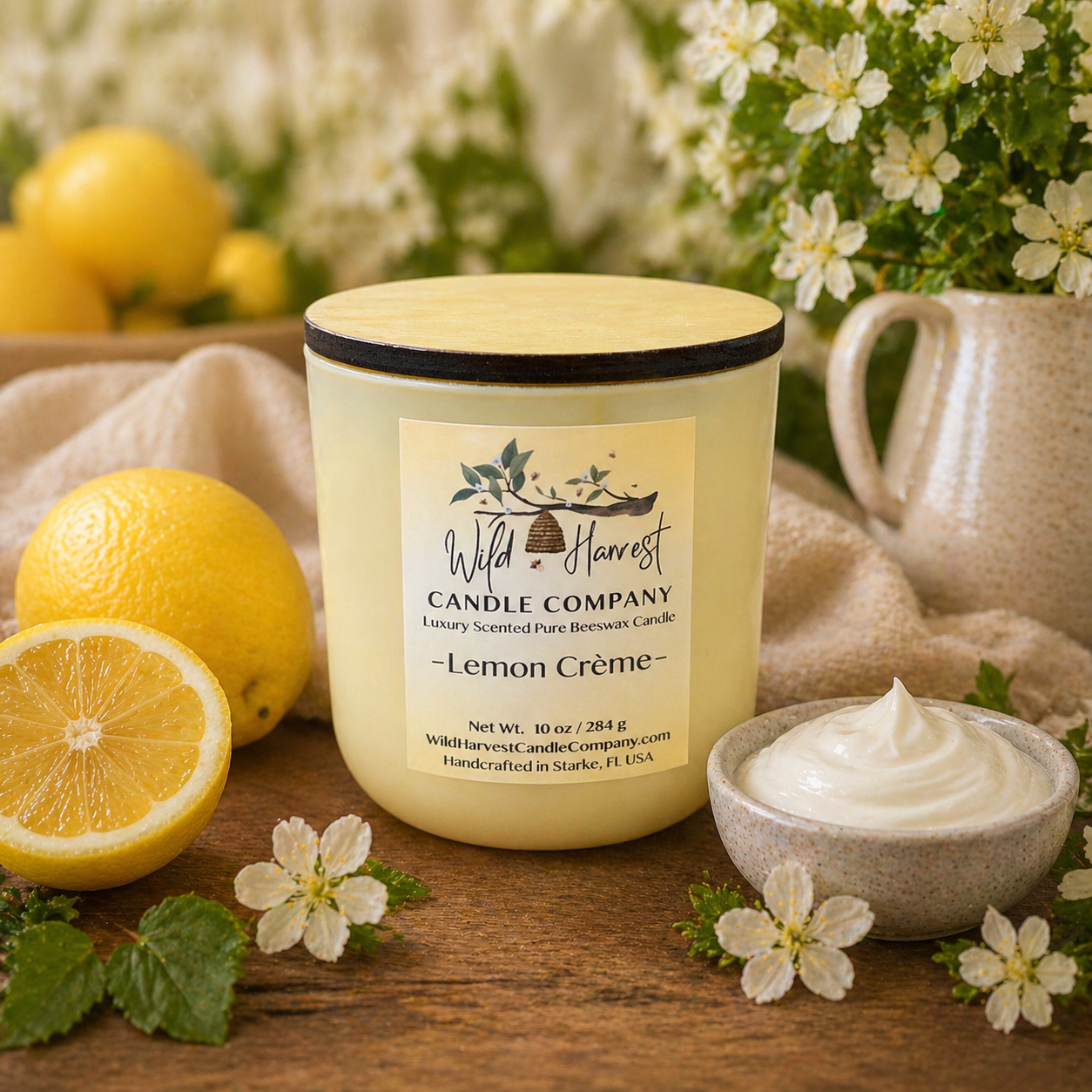 Lemon Creme Scented Candle