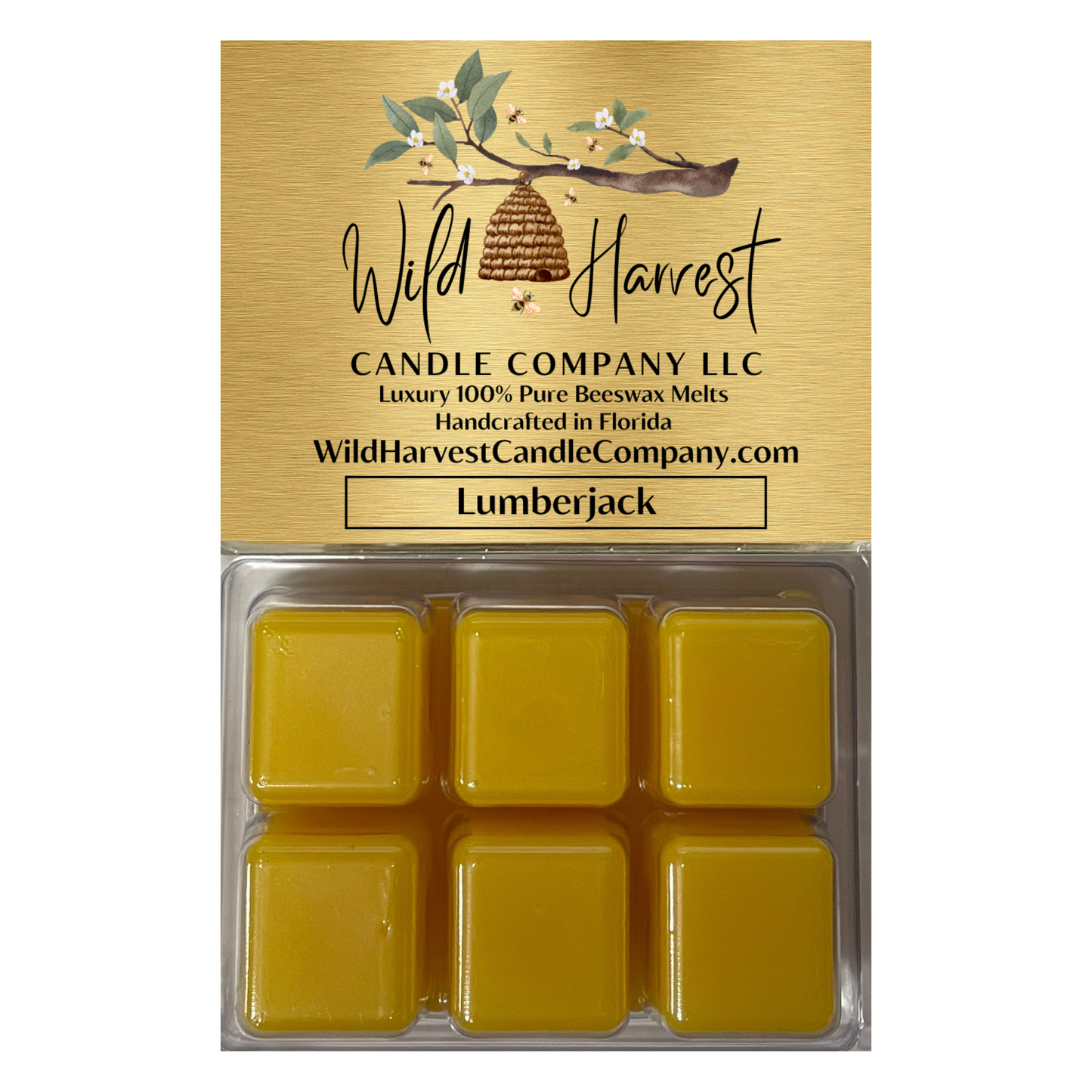 Lumberjack Scented - Pure Beeswax Melts for Warmers, (1-PACK)