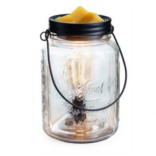 Glass Mason Jar Vintage Bulb Illumination Fragrance Wax Warmer