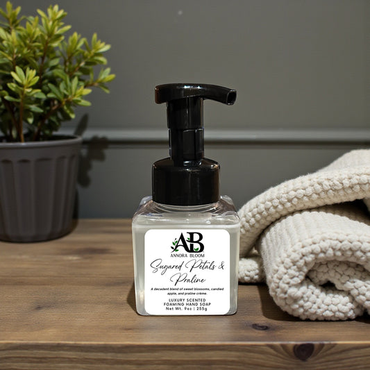 Sugared Petals & Praline Foaming Hand Soap – Sweet Floral, Vanilla & Praline, Gentle Moisturizing Cleanser
