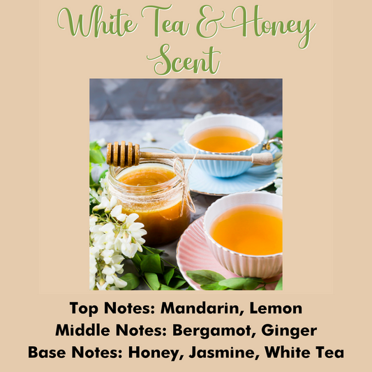 WHITE TEA & HONEY SCENTED - Pure Beeswax Melts for Warmers (1-PACK)